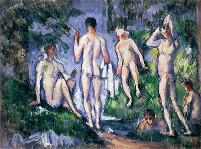 Badende Männer, c.1892/94 von Cezanne | Gemälde-Reproduktion