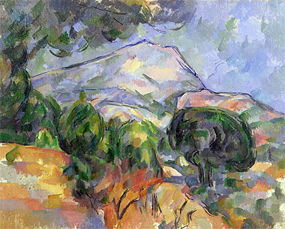 Montagne Sainte-Victoire über der Straße von Tholonet, c.1904 von Cezanne | Gemälde-Reproduktion