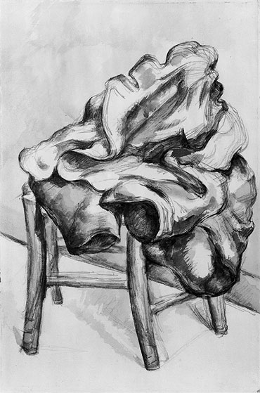 Stoff auf einem Stuhl, c.1980/00 von Cezanne | Gemälde-Reproduktion