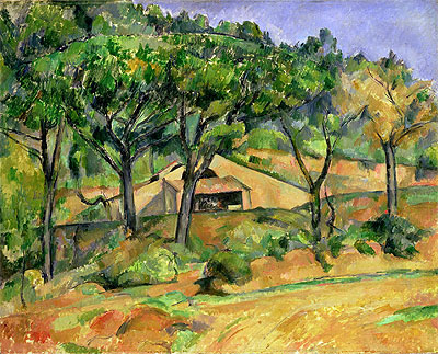Haus am Berghang, n.d. von Cezanne | Gemälde-Reproduktion