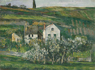 Kleine Häuser in der Nähe von Pontoise, c.1873/74 von Cezanne | Gemälde-Reproduktion