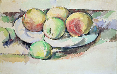 Stillleben mit Pfirsichen und Feigen, n.d. von Cezanne | Gemälde-Reproduktion