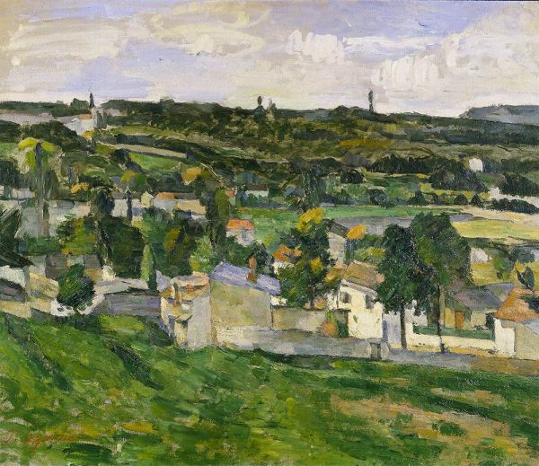 Bei Auvers-sur-Oise, n.d. von Cezanne | Gemälde-Reproduktion