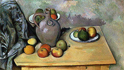 Still Life with Blue Drapery, c.1893/94 | Cezanne | Painting Reproduction
