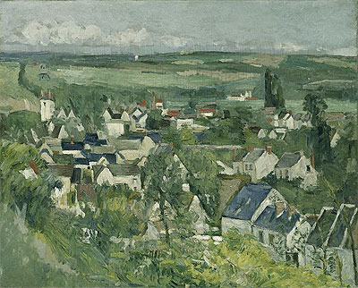 Auvers, Blick in die Ferne | Cezanne | Gemälde Reproduktion