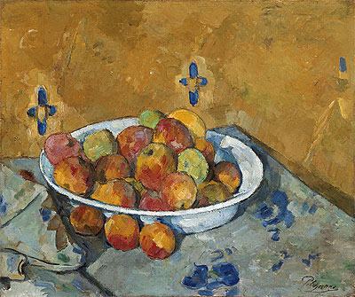 Der Teller mit Äpfeln, c.1877 | Cezanne | Gemälde Reproduktion