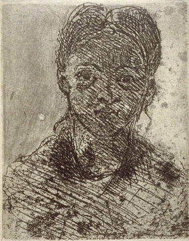 Tete de Femme, 1873 | Cezanne