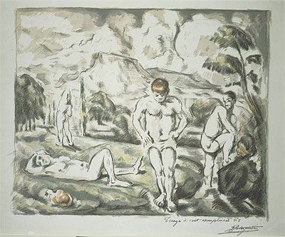 Die Badenden | Cezanne | Gemälde Reproduktion