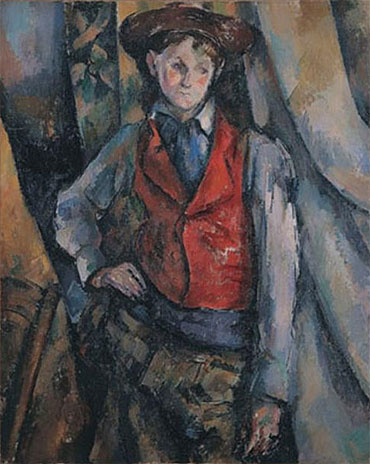 Boy in a Red Waistcoat, c.1888/90 | Cezanne | Gemälde Reproduktion
