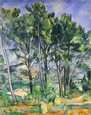 Das Aquädukt (Montagne Sainte-Victoire durch ..., c.1885/87 von Cezanne | Gemälde-Reproduktion
