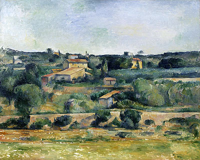Landscape from the West of Aix-en-Provence, c.1885/88 | Cezanne | Gemälde Reproduktion