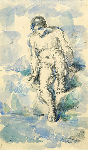 Bather, c.1885 | Cezanne | Painting Reproduction
