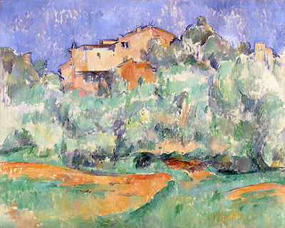 House and Dovecote at Bellevue, c.1890/92 | Cezanne | Painting Reproduction