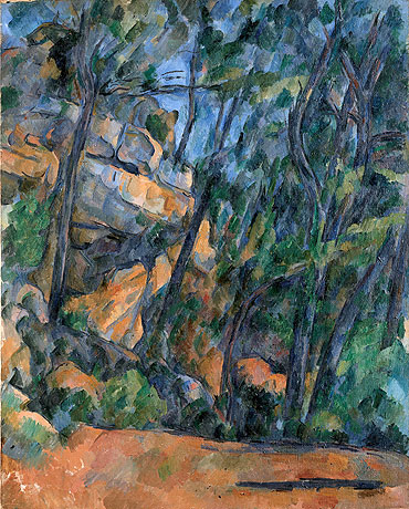 Trees and Rocks in the Park of the Chateau Noir, c.1904 | Cezanne | Gemälde Reproduktion