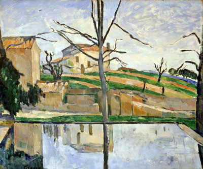The Basin of the Jas de Bouffan in Winter, c.1878 | Cezanne | Painting Reproduction