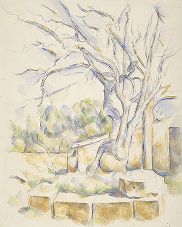 Pistachio Tree in the Courtyard of the Chateau Noir | Cezanne | Painting Reproduction
