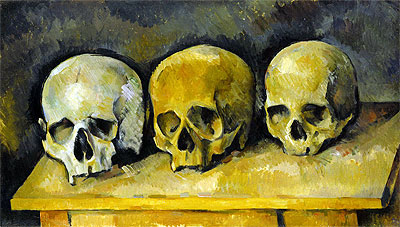 The Three Skulls, c.1900 | Cezanne | Gemälde Reproduktion