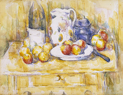 Still Life with Apples on a Sideboard, c.1900/06 by Cezanne | Painting Reproduction
