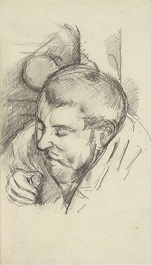 Portrait of a Man (Emile Zola), c.1882/83 by Cezanne | Painting Reproduction