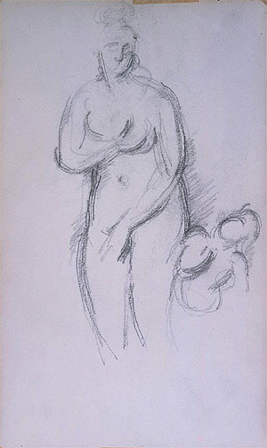 Antique Aphrodite and Eros, c.1885/90 by Cezanne | Painting Reproduction