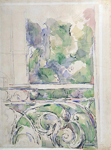 The Balcony, c.1890/00 | Cezanne | Gemälde Reproduktion