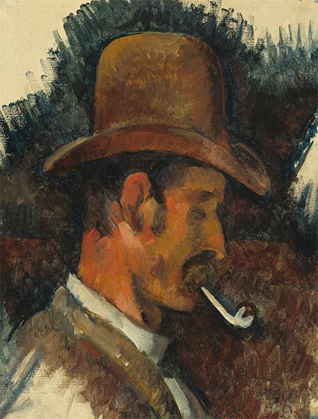 Mann mit Pfeife, c.1892/96 | Cezanne | Gemälde Reproduktion