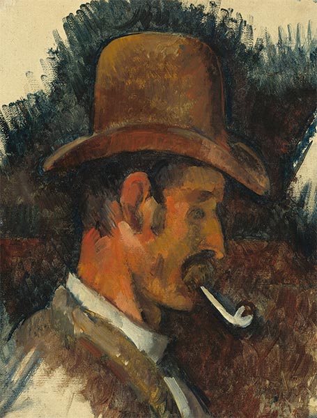 Man with Pipe, c.1892/96 by Cezanne | Painting Reproduction