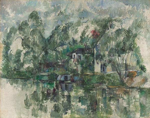 At the Water's Edge, c.1890 by Cezanne | Painting Reproduction