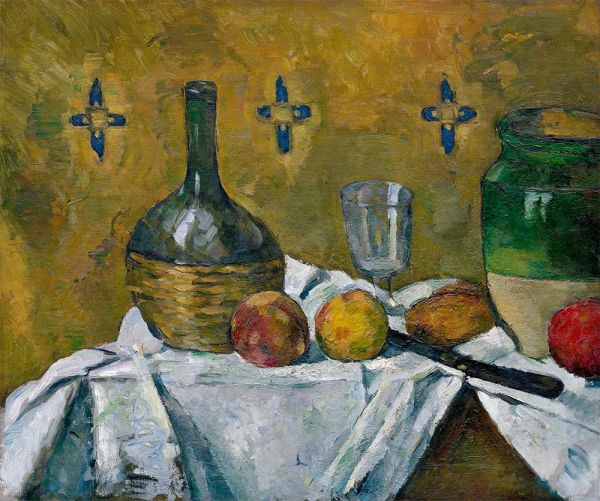 Stillleben: Flasche, Glas und Krug, c.1877 | Cezanne