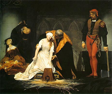 Die Hinrichtung von Lady Jane Gray, 1833 | Paul Delaroche | Gemälde Reproduktion