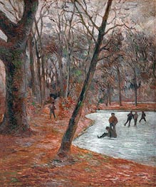 Sklaters in the Park in Frederiksberg, 1884 von Gauguin | Gemälde-Reproduktion
