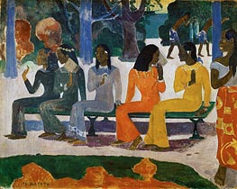 Ta Matete (We Shall Not Go to Market Today), 1892 by Gauguin | Painting Reproduction