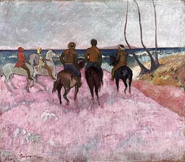 Riders on the Beach | Gauguin | Gemälde Reproduktion