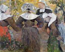 Four Breton Women, 1886 by Gauguin | Painting Reproduction