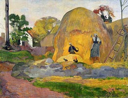 Yellow Haystacks (Blond Harvest), 1889 by Gauguin | Painting Reproduction