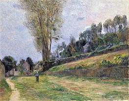 An Orchard under the Church of Bihorel, 1884 by Gauguin | Painting Reproduction