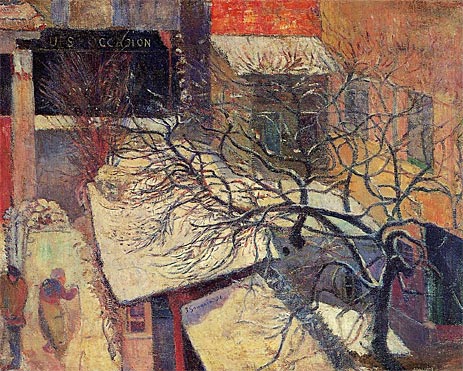 Paris im Schnee, 1894 | Gauguin | Gemälde Reproduktion