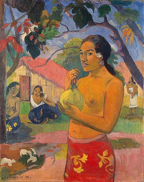 Where Are You Going (Eu haere ia oe), 1893 | Gauguin | Gemälde Reproduktion