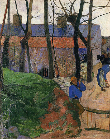 Häuser in le Pouldu | Gauguin | Gemälde Reproduktion