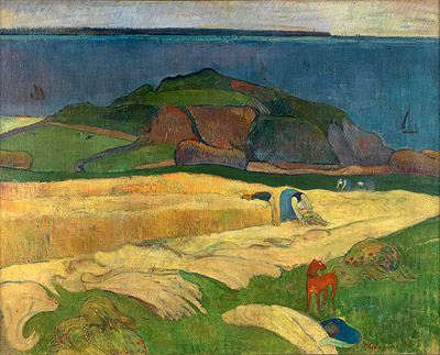 Ernte am Meer, Le Pouldu | Gauguin | Gemälde Reproduktion