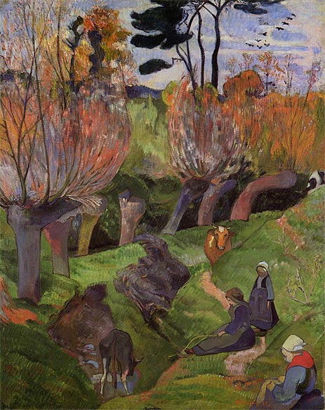 The Willows, 1889 | Gauguin | Gemälde Reproduktion