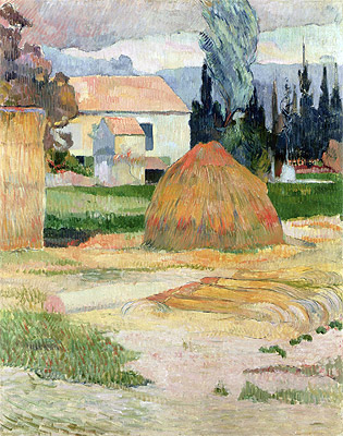 Haystack, near Arles, 1888 | Gauguin | Gemälde Reproduktion