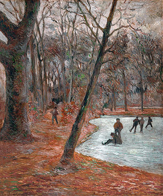 Sklaters in the Park in Frederiksberg, 1884 | Gauguin | Gemälde Reproduktion