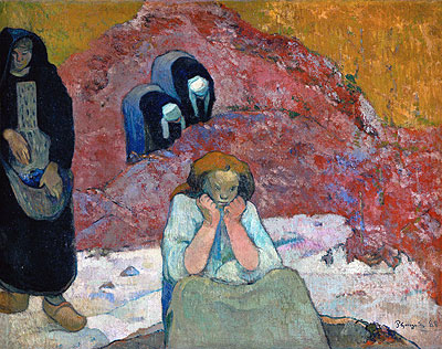 Harvesting of Grapes at Arles (Human Misery), 1888 | Gauguin | Gemälde Reproduktion