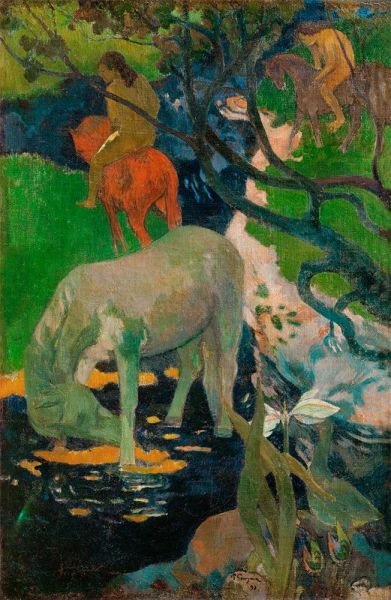 White Horse, 1898 | Gauguin | Gemälde Reproduktion