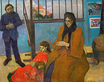 The Studio of Painter Emile Schuffenecker, 1889 | Gauguin | Gemälde Reproduktion