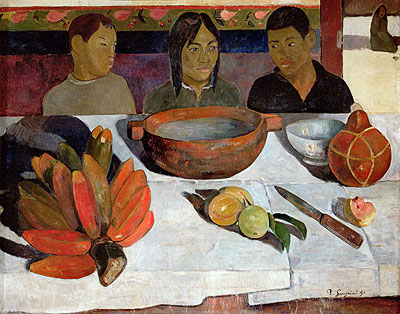 The Meal, Bananas, 1891 | Gauguin | Gemälde Reproduktion