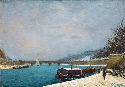 The Seine near the Pont de Jena, 1875 | Gauguin | Painting Reproduction