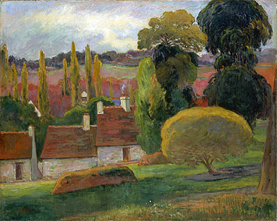 A Farm in Brittany, 1894 | Gauguin | Painting Reproduction