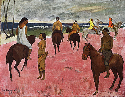 On Horseback at Seashore, 1902 | Gauguin